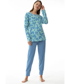 Mey Top/ Loungeshirt/ Pyjamas|Pyjamas/ Loungewear<484 DARK HORIZON - Rima Pyjama 7/8 Length, Long Sleeve