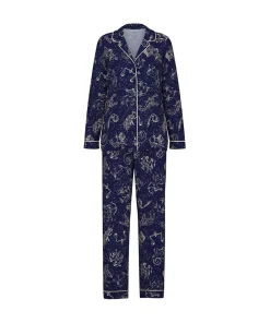 Calida Top/ Loungeshirt/ Pyjamas<339 DARK LAPIS BLUE - Winter Dreams Pyjamas