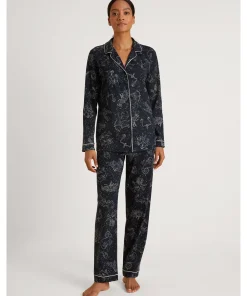 Calida Top/ Loungeshirt/ Pyjamas<339 DARK LAPIS BLUE - Winter Dreams Pyjamas