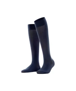 Falke Knæstrømper<6370 DARK NAVY - Cotton Touch KH Knee High