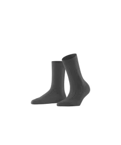 Falke Ankelstrømper/ Sokker<3093 DARK ROCK - Needlepoint SO Socks