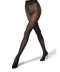 Wolford Strømpebukser/ Leggings<5722 DEEP NIGHT - Graphic Pattern Strømpebukser/Leggings