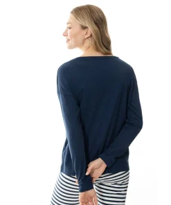 Mey Top/ Loungeshirt/ Pyjamas<895 DEEP SHADOW - Night2Day T-Shirt Long Sleeve