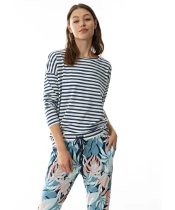 Mey Top/ Loungeshirt/ Pyjamas<895 DEEP SHADOW - Night2Day T-Shirt Long Sleeve