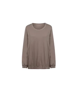 Mey Top/ Loungeshirt/ Pyjamas<90 DEEP TAUPE - Zzzleepwear T-Shirt Long Sleeve