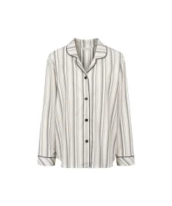 Lady Avenue Pyjamas/ Loungewear<1065 DEER/ROSE STRIPES - Bamboo Bamboo Flannel Pyjamas