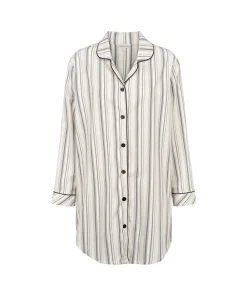Lady Avenue Natkjoler/ Underkjoler/ Chemiser<1065 DEER/ROSE STRIPES - Bamboo Bamboo Flannel Nightshirt