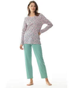 Mey Pyjamas/ Loungewear<483 DESERT SAGE - Alisar Pyjama 7/8 Length, Long Sleeve