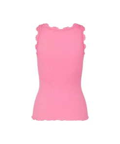 Rosemunde Undertøj<283 DOLLY PINK - Silk Silk top w/ lace