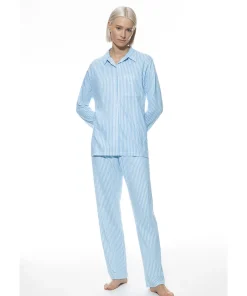 Mey Top/ Loungeshirt/ Pyjamas<309 DREAM BLUE - Sleepsation Pyjama Full Length