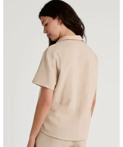 Calida Top/ Loungeshirt/ Pyjamas<070 DUNE BEIGE - Favourites Sun Shirt Short-Sleeve