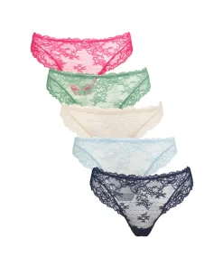 Missya Trusser<522 DUSTY GREEN - Lace String 5-pack