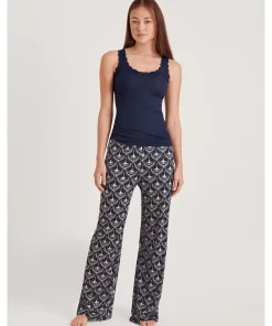 Calida Undertøj<389 ECLIPSE BLUE - Richesse Lace Tank Top