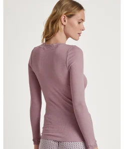 Calida Undertøj<342 ELDERBERRY - Richesse Lace Top Long-Sleeve