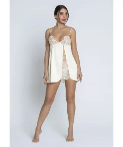 Lise Charmel Underkjoler/ Negligé|Natkjoler/ Underkjoler/ Chemiser<0199 EN/ECRU NACRE - Bellissime Baby Doll
