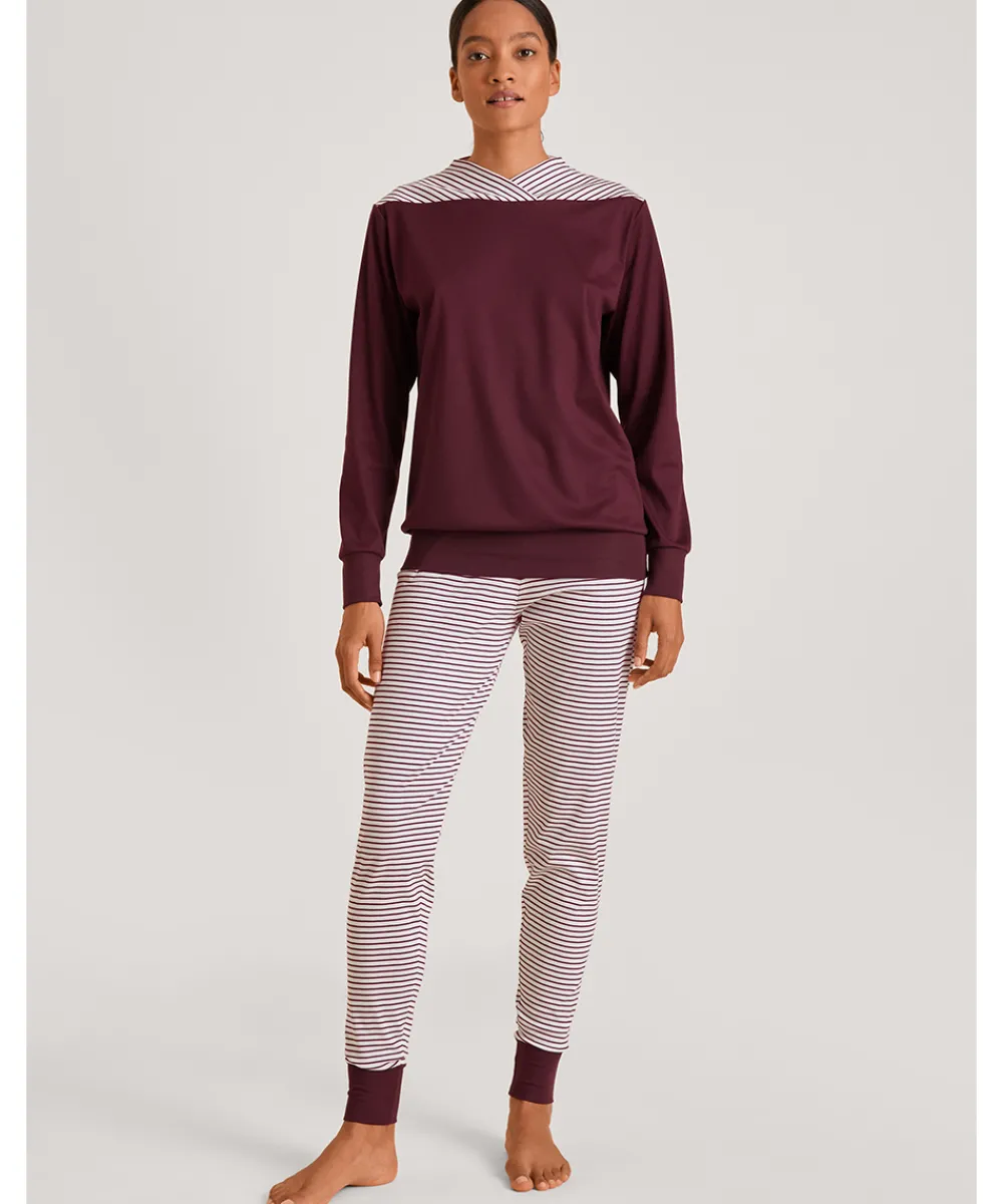 Calida Top/ Loungeshirt/ Pyjamas<169 ENGLISH RED - Soulmate Pyjamas With Cuff