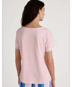 Calida Top/ Loungeshirt/ Pyjamas<240 FRAPPE ROSE-PINK - Favourites Coast Shirt Short-Sleeve