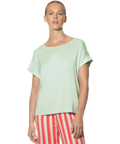 Mey Top/ Loungeshirt/ Pyjamas<548 FROZEN MINT - Alena Short-Sleeved Shirt