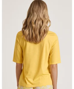 Calida Top/ Loungeshirt/ Pyjamas<028 GOLDEN CAB YELLOW - Favourites Energy Shirt short-sleeve