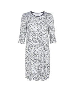 Lady Avenue Natkjoler/ Underkjoler/ Chemiser<1032 GRAPHITE FLOWER - Bamboo Homewear Nightdress With 3/4 Sleeve