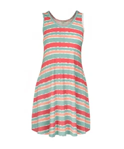 Lady Avenue Natkjoler/ Underkjoler/ Chemiser<686 GREEN-CORAL AQUAREL - LA - Bamboo Homewear Bamboo Sleeveless Nightdress