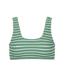 Missya Bikinier<023 GREEN/WHITE - Tulum Top Bikinioverdele