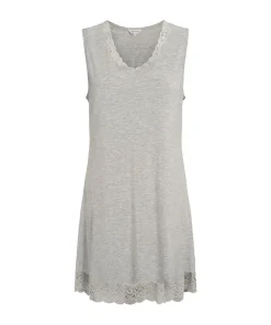 Lady Avenue Natkjoler/ Underkjoler/ Chemiser<652 GREY MELANGE - Bamboo Homewear Sleeveless Nightdress