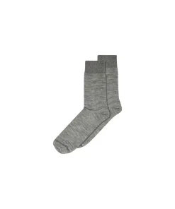 Mp Denmark Ankelstrømper/ Sokker<491 GREY MELANGE - Erina Wool Rib Socks