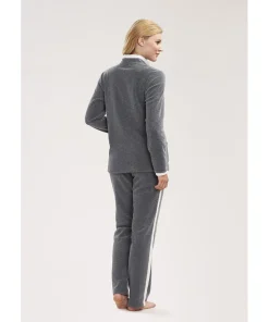 Louis Feraud Hjemmedragt/ Heldragt|Top/ Loungeshirt/ Pyjamas<11899 HEATHER DARK GREY - Nightwear LS, 1/1 sleeve, pants 1/1, zip
