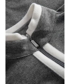 Louis Feraud Hjemmedragt/ Heldragt|Top/ Loungeshirt/ Pyjamas<11899 HEATHER DARK GREY - Nightwear LS, 1/1 sleeve, pants 1/1, zip