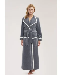 Louis Feraud Kåber<11899 HEATHER DARK GREY - Nightwear Robe, 1/1 sleeve, wrap-around,