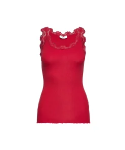 Rosemunde Undertøj<956 HIGHRISK RED - Silk Silk top w/ lace