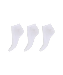 Decoy Ankelstrømper/ Sokker<1200 HVID - 3-Pack Ankle Sock Cotton