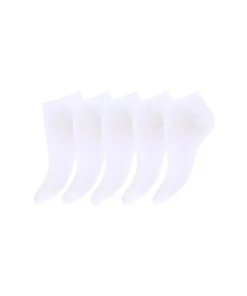 Decoy Ankelstrømper/ Sokker<1200 HVID - Sneaker Bamboo 5-Pack