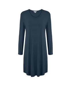 Lady Avenue Natkjoler/ Underkjoler/ Chemiser<355 INDIGO - Bamboo Homewear Bamboo Long Sleeve Nightdress