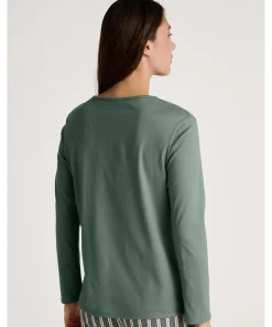 Calida Top/ Loungeshirt/ Pyjamas<618 LAUREL GREEN - Favourites Joy Shirt Long-Sleeve