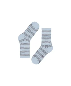 Falke Ankelstrømper/ Sokker<6594 LIGHT BLUE - Stripe Uniform SO Socks