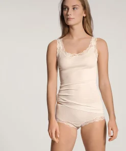 Calida Undertøj<090 LIGHT IVORY - Richesse Lace Tank Top