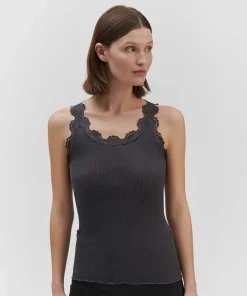 Rosemunde Undertøj<945 MAGNET - Silk Top Regular W/Vintage Lace