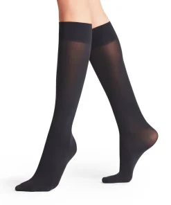 Falke Knæstrømper<6179 MARINE - Pure Matt 50 KH Knee High