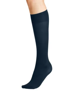 Falke Knæstrømper<6179 MARINE - Seidenglatt 40 KH Knee High