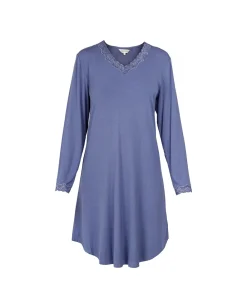Lady Avenue Natkjoler/ Underkjoler/ Chemiser<178 MARLIN BLUE - Bamboo Homewear Bamboo Long Sleeve Nightdress
