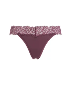 Calvin Klein Trusser<101 MAUVE WINE - Soft Stretch Lace Coordinate Thong