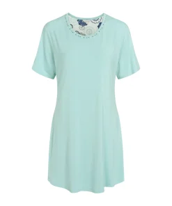 Lady Avenue Natskjorter/ Big Shirts|Natkjoler/ Underkjoler/ Chemiser<653 MINT - Bambus Homewear Short-sleeve Nightdress