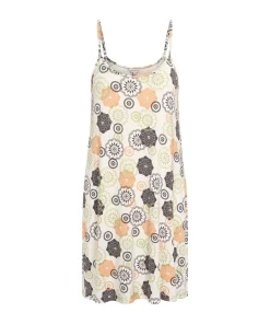 Lady Avenue Natkjoler/ Underkjoler/ Chemiser<649 MOCCA/KIWI FLORAL - Bambus Homewear Spaghetti Nightslip Dress