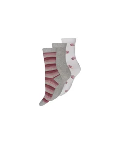 Decoy Ankelstrømper/ Sokker<10084 MULTIFARVET - Ankle Sock Orgcotton 3Pk
