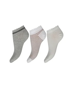 Decoy Ankelstrømper/ Sokker<10090 MULTIFARVET - 3-Pack Sneaker Sock Cott