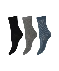 Decoy Ankelstrømper/ Sokker<10089 MULTIFARVET - 3-Pack Ankle Sock Bamboo