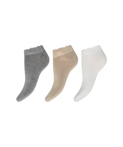 Decoy Ankelstrømper/ Sokker<10090 MULTIFARVET - 3-Pack Sneaker Sock Bamb