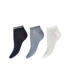 Decoy Ankelstrømper/ Sokker<10089 MULTIFARVET - 3-Pack Sneaker Sock Bamb